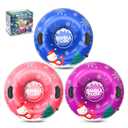 Snow Tubes 3ct, 36‘’ Snowman Snow Tube for Kids & Adults, Durable Cold-Resistant PVC Inflatable Snow Sled, Heavy-Duty Hard Bottom & Handles, Perfect for Family Boys Girls Sports Fun