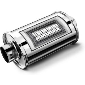 Resonator, 2.5'' Inlet & Outlet Ultra Quiet Resonator, 304 Stainless Steel Performance Exhaust Muffler