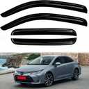 4PC Rain Guards for 19-24 Honda Civic Sedan Only Window Visors for 2019-2024 Civic Models Deflectors Sun Shades Vent Tape On Out Channel
