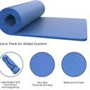Wakeman Outdoors Foam Sleeping Pad for Camping, Blue, 72x24x0.75in