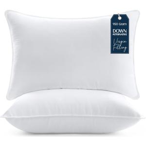 Utopia Bedding Bed Pillows for Sleeping (White), Standard Size, Set of 2, Hotel Pillow, Cooling Pillows for Side, Back or Stomach Sleepers (Standard (Pack of 2), White)