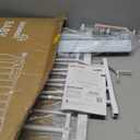 Mom's Choice-GROWNSY Baby Gate for Stairs, 29.5"-48.4" Pressure Mounted Baby Gate for Top of Stair&Doorway with V-Shaped Rods, Anti-Trip Pedal, Extra Wide Stairs Dog Gate Easy Install w/Red Reminder