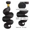 Human Hair Bundles Body Wave Bundles 12 14 16 inch #1B Body Wave Unprocessed Human Hair Bundle Natural Black Color