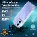 ALTURIZ for iPhone 16 Case [6.1"] Crystal Clear, [Military-Grade Protection], Shockproof, Non-Yellowing, Anti-Scratch, Women Mens Girls Boys, Clear Phone Case for iPhone 16, Clear