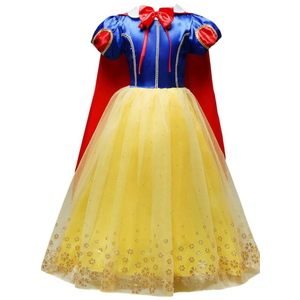 Dressy Daisy Girls Princess Snow Costume Grand Fancy Dress Up Halloween Party Outfit Set Size Toddler Kids 110