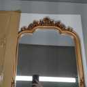 19.8"x15.7"Antique Gold Arched, Antique Baroque Wall Mirror Decoration, Hanging Wall Mirror Fireplace,Entrance,Living Room,Bedroom,Kitchen,Farmhouse,Bathroom Home Decor(Gold)