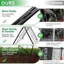 2 Pack 49"x16.3" Adjustable Garden Trellis for Climbing Plants Outdoor, Heavy Duty Rust-Proof Metal Cucumber Trellis A Frame Trellis for Raised Bed Pea Tomatoes Grape Vegetables
