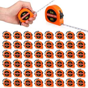 50 Pcs Small Tape Measure Keychain Valentine's Day Mens Gifts Bulk Mini Measuring Tape Retractable 6ft 2m, Metric and Inch, Retractable Handy Pocket for Daily Use Prizes Rewards for School