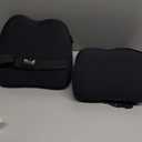 Crofy 2-Pack Car Neck Pillow, Softness Car Headrest Pillow for Driving with Adjustable Strap, 100% Memory Foam and Breathable Removable Cover, Comfortable Ergonomic Design, 4.7 Inches Thick (Black)