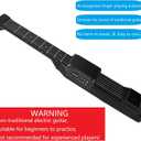 USB Charging Smart Acoustic Electric Pocket Travel Chord Practice Portable Guitar Neck for Beginner AI LCD (BLACK)