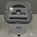 X3 Mop, Separates Dirty and Clean Water, 3-Chamber Design, Flat Mop and Bucket Set, Hands Free Home Floor Cleaning, 3 Reusable Microfiber Mop Pads Included (Original X3 Mop)