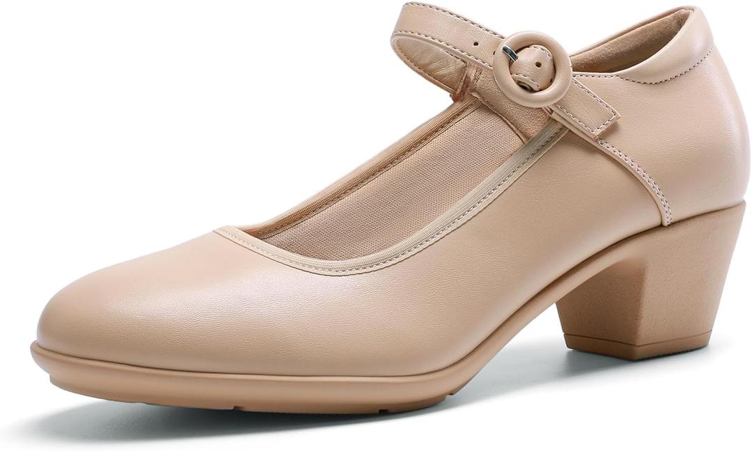 DREAM PAIRS Mary Jane Shoes Women Low Chunky Heels Closed Toe Pumps Comfortable Work Business Dress Shoes. 8.5 Size