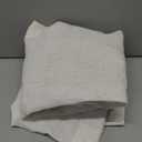 NICETOWN Natural Pinch Pleated Linen Kitchen Curtains 36 Inches Long, 2 Panels Set Farmhouse Light Filtering Short Curtains for Cafe Bar Living Room Bedroom Window, 40" W x 36" L