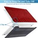 KEROM Compatible with Crocodile MacBook Air 13 Inch Case 2025-2022 M4 M3 M2 A3240 A3113 A2681, Textured Elegant Luxury Aligator Skin Snakeskin PU Leather Hardshell Case & Keyboard Cover, Burgundy