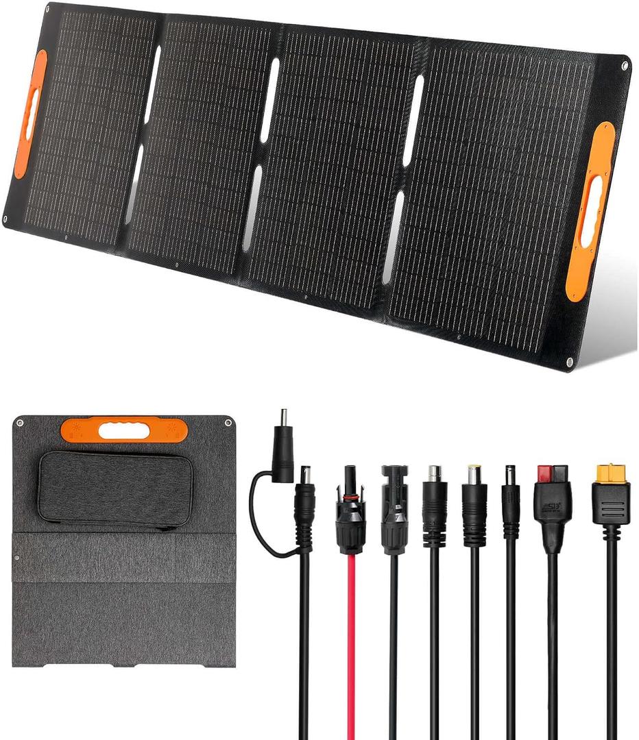 200W Portable Solar Panel Foldable, IP67 Waterproof, 23.5% Mono Efficiency
Folding Solar Panel 200w for Portable Power Station Camping RV Off-Grid Emergency Blackouts