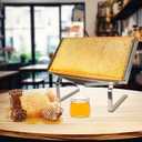 Honeycomb Frame Display Stand, Stainless Steel Honey Uncapping Holder Frame Holder Beekeeping Honeycomb Holder Stand for Beekeeping Restaurants Bakeries Honey Exchange Club, Silver