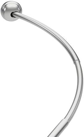 Zenna Home Curved Tension Shower Curtain Rod, Rustproof, Brushed Nickel, 32 to 40 Inches – Adjustable Shower Curtain Rod for Bathroom, Easy No Drill Install – NeverRust Tension Shower Curtain Pole