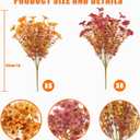 12 Pcs Artificial Fake Flowers for Outdoor Porch Autumn Decor
