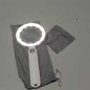 Glass Magnifying Glass with Light Handheld 10X 30X Magnifier with 36 LEDs, 5 Color Modes Rechargeable Lighted Magnifiers, Gift for Senior Reading, Coin, Stamps, Inspection (Black & White)