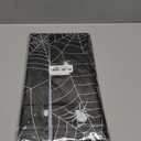 QZYL 6 PCS Spider Web Table Cloth, 54" x 108" Halloween Party Supplies, Black Plastic Tablecloth Disposable Table Cover, Halloween Birthday Party Decorations Decor Dinnerware Home