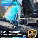 UltraGlass TOP 9H+ Armor for iPhone 16 Pro Max Privacy Screen Protector [NO.1 Military Grade Shatterproof] Privacy Screen iPhone 16 Pro Max Tempered Glass [100% Anti Spy & Longest Durable] 2 Pack