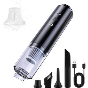 IFTHFOUR Computer Vacuum Cleaner Cordless, Strong Suction & Blowing 4-in-1 Handheld with Multi-Nozzles, Washable Filter - Rechargeable Mini Vac for Keyboard, Car, Desk, Pet Hair Cleaning