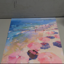 Pvnhdhsanjd Aesthetic Pink Blue Beachy Wall Art Coastal Summer Home Decoration Living Room Kitchen Decoration Canvas Painting Poster Mural Prints 08x12inch(20x30cm) (Unframe-style)