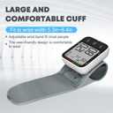 KIKEANG Blood Pressure Cuff Wrist, Universal Bp Cuff(5.3-8.4in) Large LCD Display 2 Users Total 240 Memories, 2 AAA Batteries & Carrying Case Included