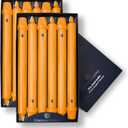 Colonial Candle Unscented Taper Candle, Classic Collection, Caramel, 10 in, Pack of 12 - Up to 8 Hours Burn