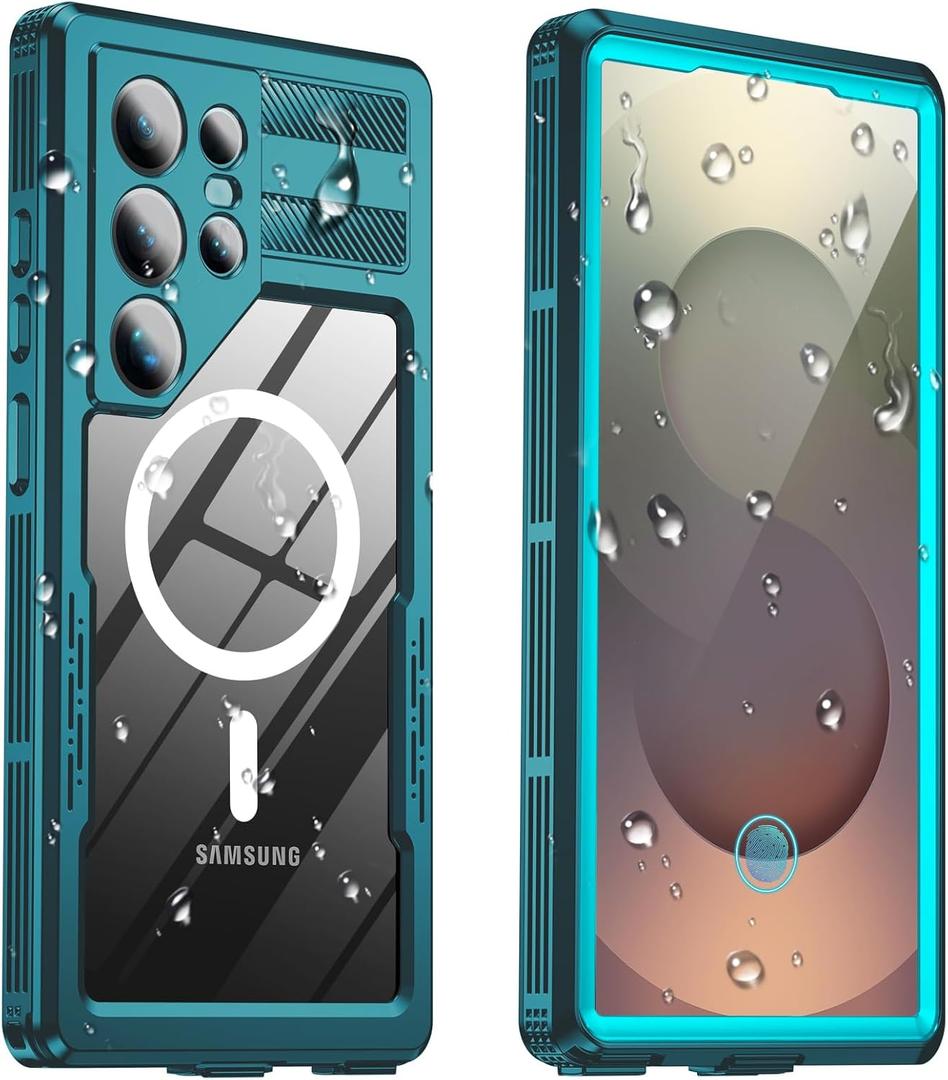 for Samsung Galaxy S25 Ultra Waterproof Case, [Fit for Magsafe] [IP68 Underwater] [12FT Military Shockproof], Built-in Screen & Lens Protector, Full Body Protection for S25 Ultra 6.9", Teal