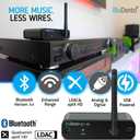 BLT-HD LDAC/aptX HD Bluetooth 5.4 Hi-Fi Receiver with TI DAC, Long-Range, RCA Stereo, Optical (Toslink) & Coaxial S/PDIF Outputs