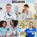 2 x Retractable 100% Student Nurse Tears Badge Reel with Alligator Clip, Funny Silver Glitter Saline Pack Badge Holder Gift for Doctors Murses Nursing School Students Medical Graduation