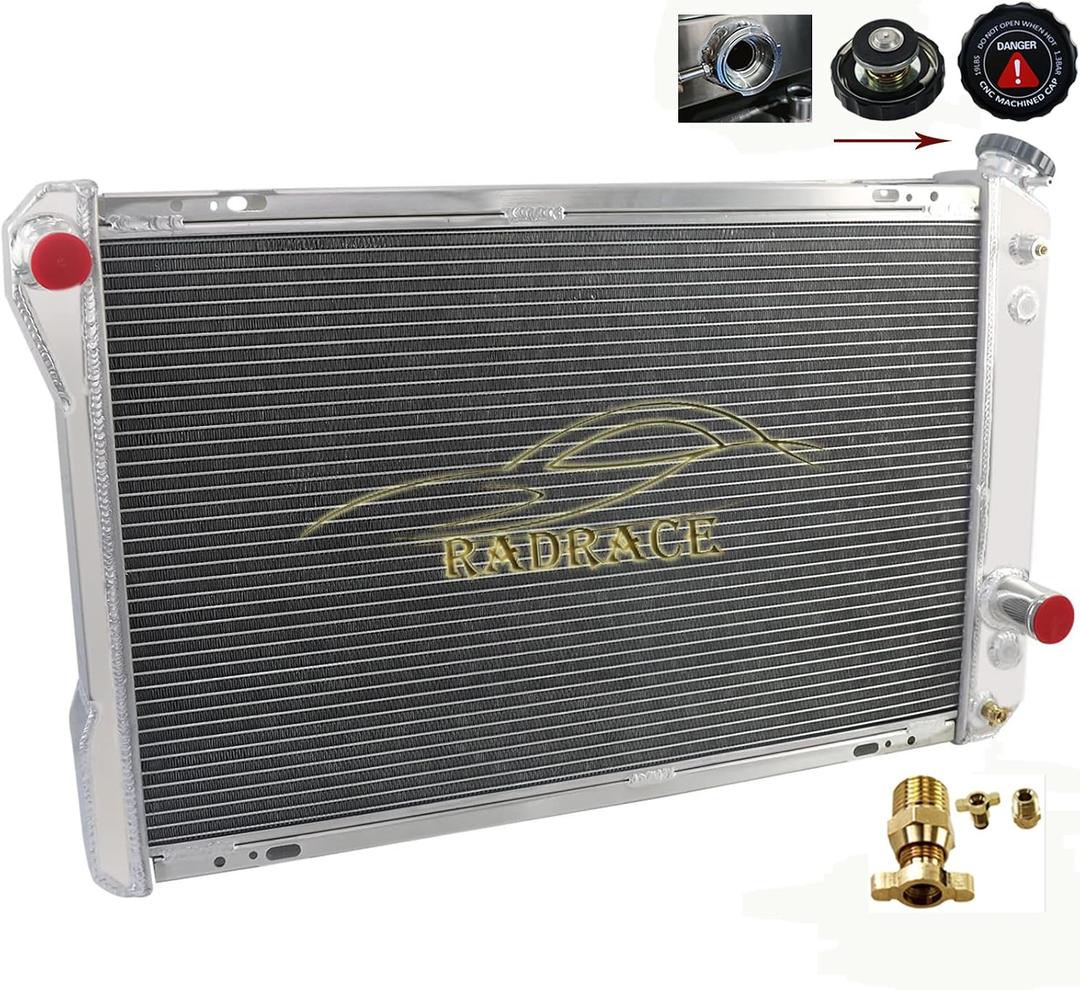 Full Aluminum Radiator for 1982-1992 Chevy Camaro Z28 Pontiac Firebird Trans AM Radiador 1983 1984 1985 1986 1987 1988 1989 1990 1991 Radiadors 3 Row Core Downflow Radiators