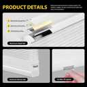 UNISHADES Light Filtering Cordless Cellular Shades, Honeycomb Blinds for Indoor Windows, for Window Size 25" W 48" H White