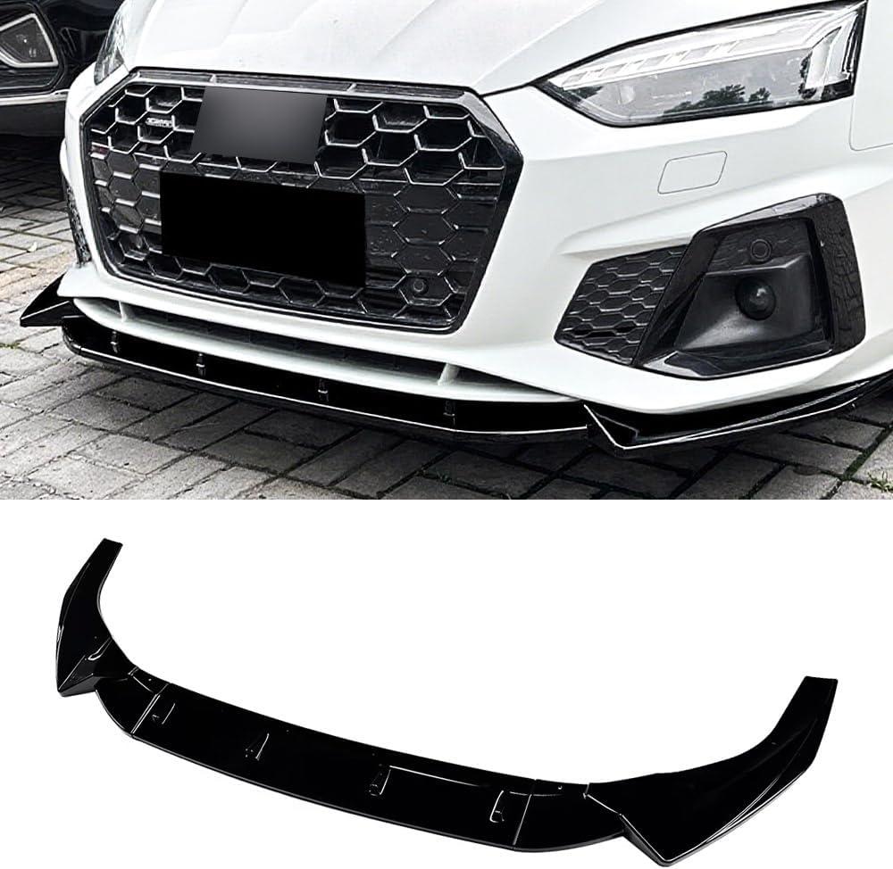 Front Bumper Lip Compatible with Audi A5 S5 4-Door Sportback (Gloss Black, A5 S5 2021-2024 8W6)