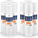 Aquaboon 5 Micron 20 x 4.5 Water Filter Cartridges Set of 8, Whole House Water Filter Replacements for 2-Stage Sediment & Chlorine, Odors Reduction