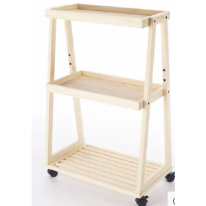 WHITMOR 3TIER SLAP WOOD CART