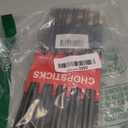 Stainless Steel Chopsticks Reusable Multicolor Lightweight 304 Metal Chopsticks Dishwasher Safe - 5 Pairs (Black)