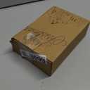 AerWo 5Pcs Mini Christmas Trees - Flocked Bottle Brush Trees With Wooden Bases for Tabletop Decor, Winter Holiday Table Decorations, Village Crafts