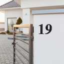 Jetec 10 Pcs House Numbers 3D Door Mailbox Numbers 0-9 Self Adhesive House Door Street Address Stickers for, Apartment, Office, Hotel Room, Mailbox Signs(5 x 3.15 Inches,Black)