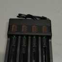 18650 Battery Charger, 4 Bay USB Smart Lithium Battery Charger with Scrolling Display, Compatible with Over 26650/21700/18650/18490/16340/14500/10440 Models, Suitable for 3.7-4.2V Lithium Batteries