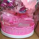 deAO Doll House for Girls Portable Playset Dollhouse Castle Kids Pretend Play with 2 Doll Toy Figures,Living Room,Bedroom,Balcony & Accessories for 3 to 7 Year Olds Kids (Pink)