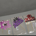 4 Pcs 2025 Graduate Cake Topper Red Glitter Congrats Grad Cake Topper Class of 2025 Cake Decor for 2025 Senior High School/College/University Happy 2025 Graduation Party Supplies Decorations, 3pack