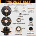 2 Sets Trailer Hub Kits 4 on 4'' for 2000 lbs 1'' BT8 Straight Axle Spindle, Prelubricated L44643 Bearings 4x4'' Trailer Replacement Idler Hub 4 Lug Bolt Trailer Wheel Hub Kit