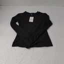 Trendy Queen Womens Long Sleeve Shirts Fall Fashion 2025 Basic Crop Tops Going Out Workout Outfits Y2k Clothes XS