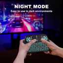 Mini Keyboard with Touchpad, Supporting 2.4G + Bluetooth Dual Modes, Seven-Color Backlighting, Rechargeable, Compatible with Android TV Boxes, Macs, PC, Nvidia Shield, Windows/iOS/Android.