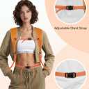 Blue Quartz Hiking Backpack 30L Lightweight Packable Backpack for Travel, Water Resistant Foldable Daypack for Women Men, Orange