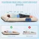 Ciremiv Car Bed with The Most Complete Sleeping Accessories,Leakproof Durable Car Air Mattress, Pillow & Pump for SUV Minivan Mpv Road Trip Inflatable Bed,White + Gray
