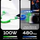 chubbycable Neon Chubby Neon Glow Coiled USB C Cable for Car 100W Fast Charging Spring Cable with Gradient Illumination Compatible with iPhone 17-15 Series, Pink, USB-A to Type-C, 1.64FT-4.43FT