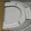 Soft Close Quick Release Toilet Seat Elongated- Heavy Duty Adjustable Stainless Hinges, D/U Shape Toilet Seats Cover for Easy Cleaning & Simple Top Fixing - White Toilet Lid